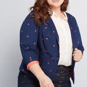 ModCloth | Navy Blazer w/ Umbrella's | 18